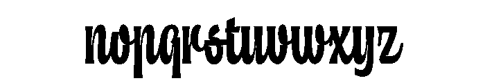 District Letters Script Regular Font LOWERCASE