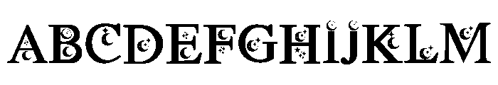 Divie Star Font UPPERCASE