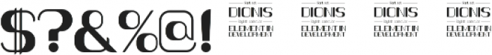 DIONIS poster sans-sefir otf (400) Font OTHER CHARS