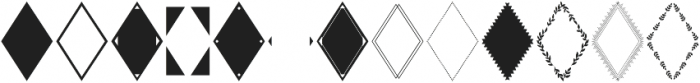 Diamond Monogram Frame otf (400) Font UPPERCASE