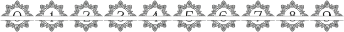 Diamond mandala monogram Split otf (400) Font OTHER CHARS