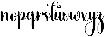 Digital Calligraphy Regular otf (400) Font LOWERCASE