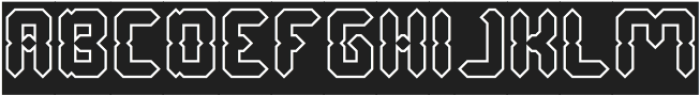 Digital Gothic-Hollow-Inverse otf (400) Font UPPERCASE