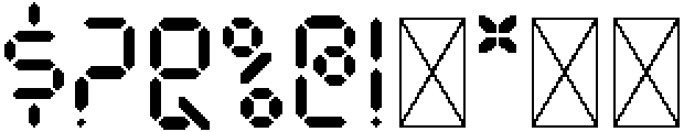 Digitron Font Regular otf (400) Font OTHER CHARS