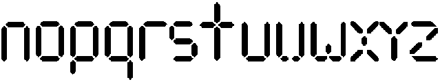 Digitron Font Regular otf (400) Font LOWERCASE