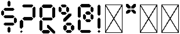 Digitron Font Regular ttf (400) Font OTHER CHARS
