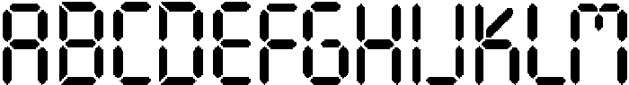 Digitron Font Regular ttf (400) Font UPPERCASE