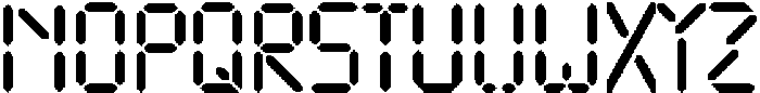 Digitron Font Regular ttf (400) Font UPPERCASE