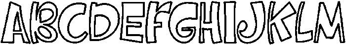 Diglet Sunsin Outline otf (400) Font UPPERCASE