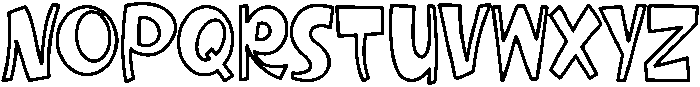 Diglet Sunsin Outline otf (400) Font UPPERCASE