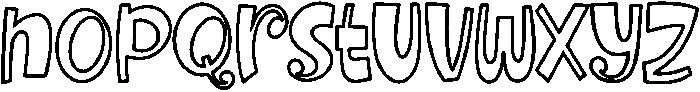 Diglet Sunsin Outline otf (400) Font LOWERCASE