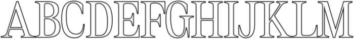 Dincy Outline otf (400) Font UPPERCASE