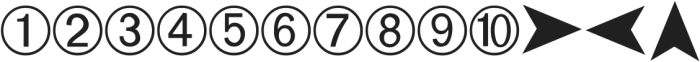 Dingit 2 Regular otf (400) Font LOWERCASE