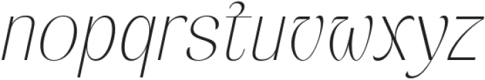 Dingklix Thin Italic otf (100) Font LOWERCASE
