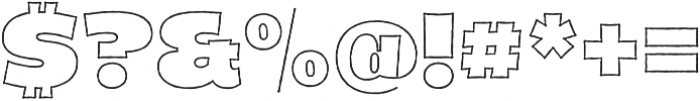 Dingos Stamp Outline Black otf (900) Font OTHER CHARS