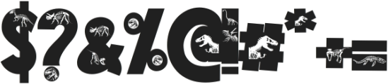 Dinosaur Fossil ttf (400) Font OTHER CHARS
