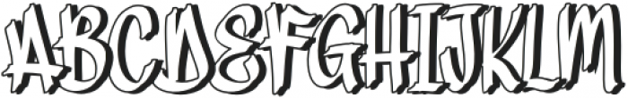DirtyDroopShadow otf (400) Font UPPERCASE