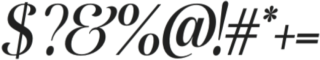 Display Elyra Condensed Italic otf (400) Font OTHER CHARS