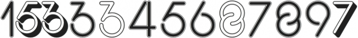 DisplayDigitsThree otf (400) Font LOWERCASE