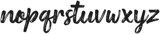 Diston Brush Regular otf (400) Font LOWERCASE