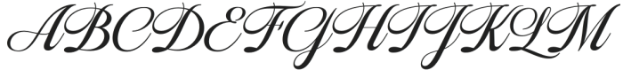 Distory Script Italic otf (400) Font UPPERCASE