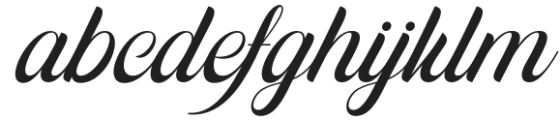 Distory Script Italic otf (400) Font LOWERCASE