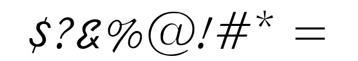 Di Narrow Italic Font OTHER CHARS
