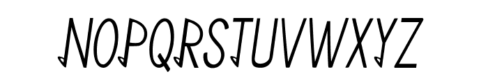 Distract-CondensedItalic Font UPPERCASE