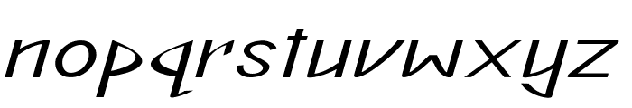 Distract-ExtraexpandedItalic Font LOWERCASE