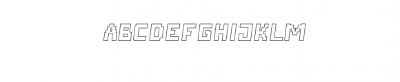 Digitizer-OutlineItalic.otf Font UPPERCASE