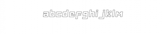 Digitizer-OutlineItalic.otf Font LOWERCASE