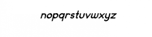 Diving Italic.otf Font LOWERCASE