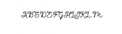 dinila script Font UPPERCASE