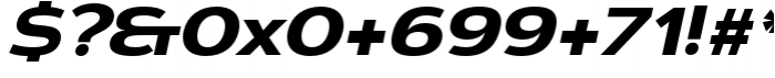 Dienstag Black Oblique Font OTHER CHARS