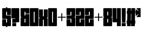 Dimensions 700R Font OTHER CHARS