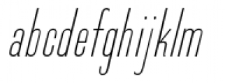 Directors Gothic 210 Extra Light Oblique Font LOWERCASE