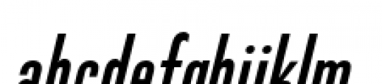 Directors Gothic 210 Medium Oblique Font LOWERCASE