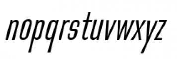 Directors Gothic 210 Regular Oblique Font LOWERCASE