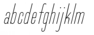 Directors Gothic 210 Thin Oblique Font LOWERCASE