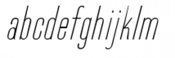 Directors Gothic 230 Thin Oblique Font LOWERCASE