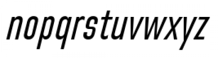 Directors Gothic 240 Regular Oblique Font LOWERCASE