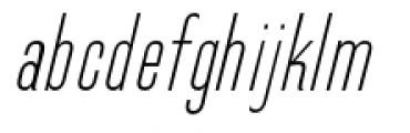 Directors Gothic 250 Thin Oblique Font LOWERCASE