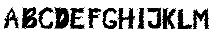 DISTURBED SEMIBOLD Font UPPERCASE