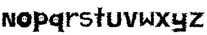 DISTURBED SEMIBOLD Font LOWERCASE