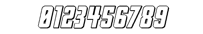 DiaClone 3D Italic Font OTHER CHARS