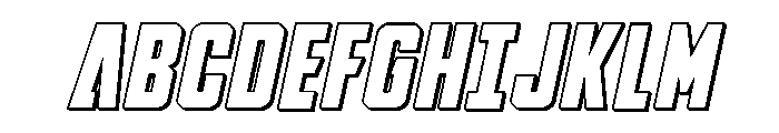 DiaClone 3D Italic Font UPPERCASE