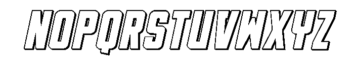 DiaClone 3D Italic Font UPPERCASE