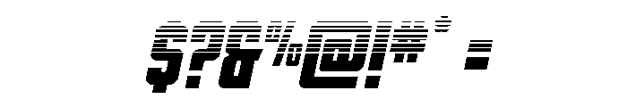DiaClone Halftone Italic Font OTHER CHARS