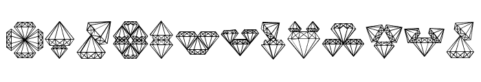 Diamond Blocks Regular Font LOWERCASE