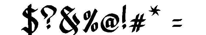 Dicaten Font OTHER CHARS